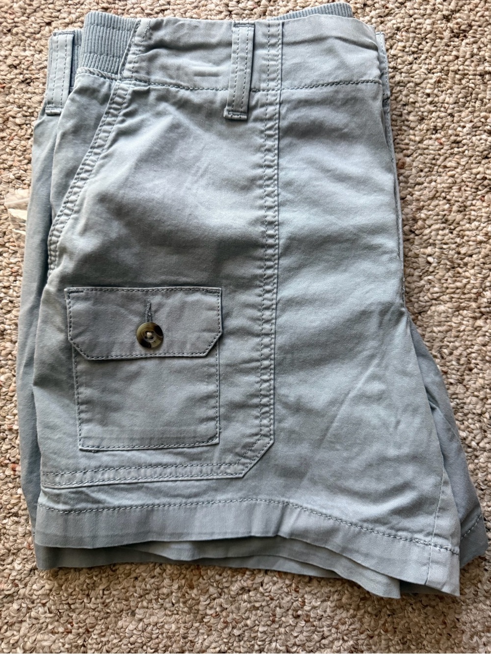NEW NWT Sonoma Light Blue Gray Cargo Utility Women's Shorts 8 Pockets Straight - Picture 10 of 10